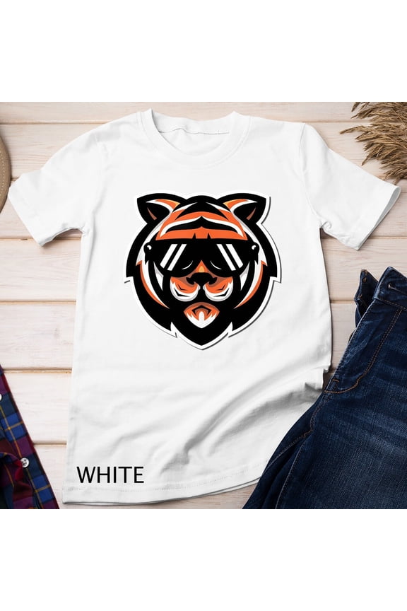 Cool Bengal Tiger With Sunglasses Unisex T-Shirt
