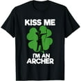 thumbnail image 1 of Sam Soft Cool Kiss Me I'M An Archer St. Patrick Day Sporty Gift Ideas T-Shirt, Gift For Friend, Full Size S-5Xl, 1 of 5