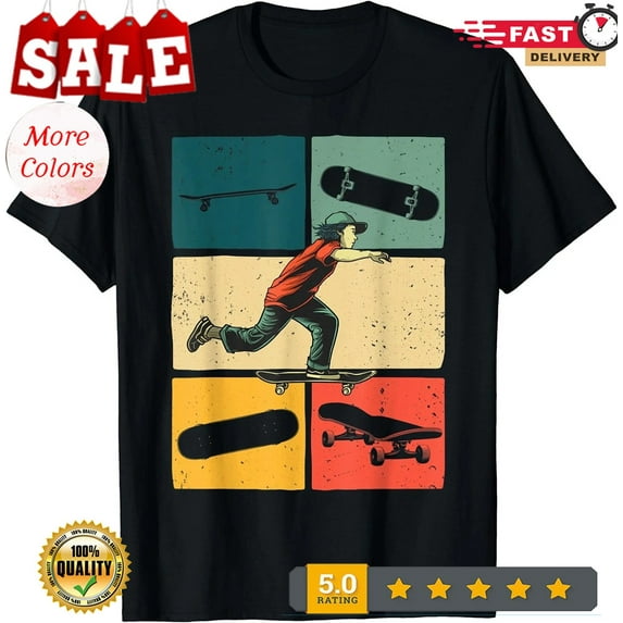 Sam Soft Cool Skateboard Fun Activities Skate Lover Gift T-Shirt Full Size S-5XL
