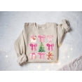thumbnail image 1 of Sam Soft Coquette Sweatshirt | Pretty Pink Bows, Santas And Gingerbread Sweatshirt | | Soft Girl Sweater, 1 of 5