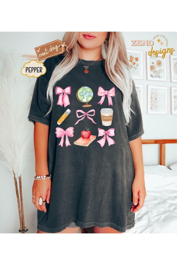 Coquette Teacher Shirt,Retro Teacher Shirt,Coquette Teacher,Teacher Life Shirt,Teacher Shirt,Teacher Appreciation,Gift Preppy Teach Te