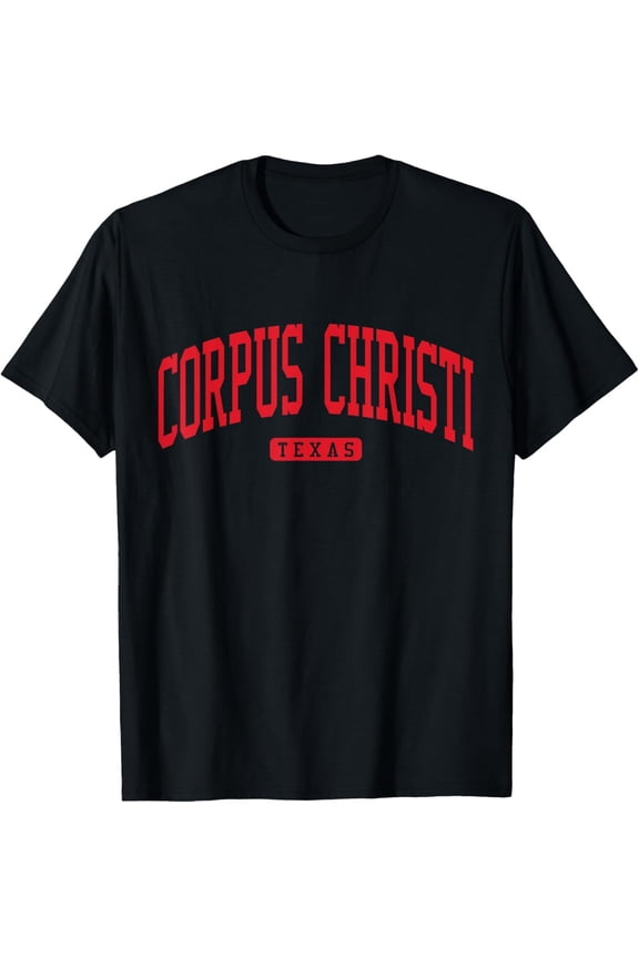 Corpus Christi Texas TX College University Style Red T-Shirt All Size S-5XL