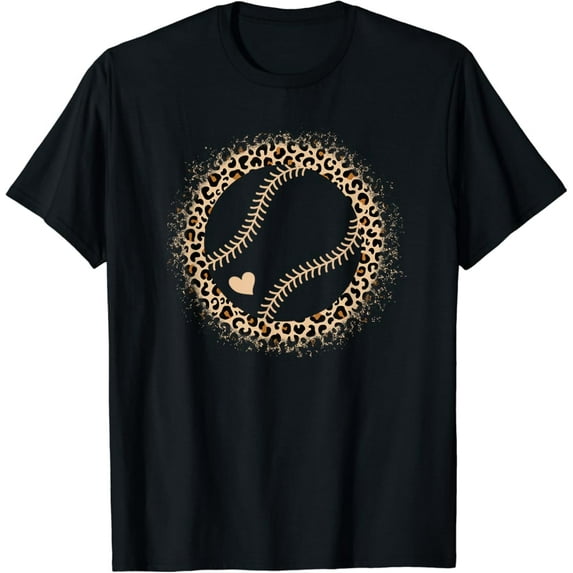 Sam Soft Cute Baseball Softball Leopard Print Women Girls T-Shirt, Gift For Friend, Full Size S-5Xl