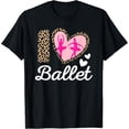 thumbnail image 1 of Sam Soft Cute Love Ballet Leopard Print Women Girls Dance Ballerina T-Shirt Full Size S-5Xl, 1 of 5