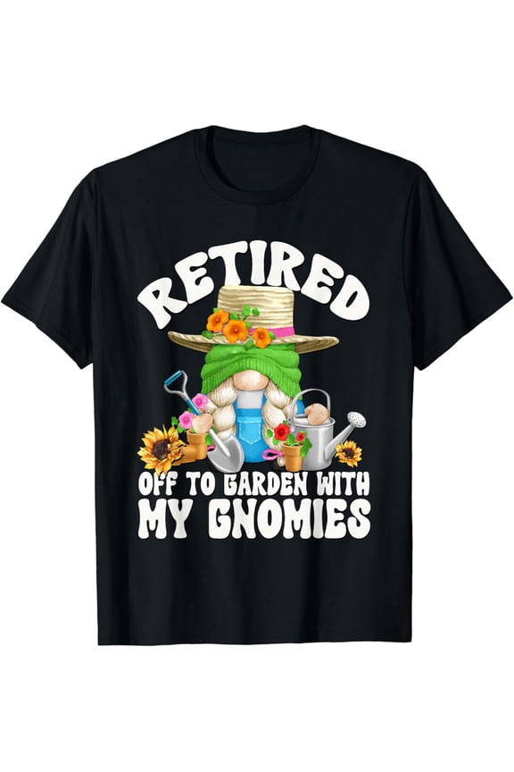 Cute Retirement Gardening Grandma Gnome For Women Garden Mom T-Shirt