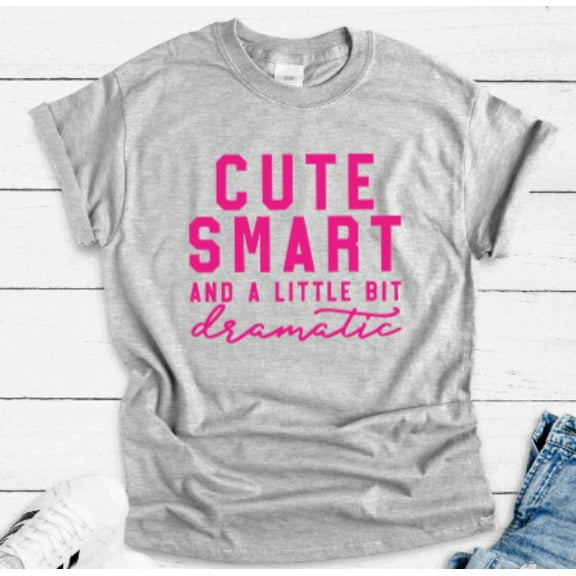 Sam Soft Cute, Smart, And A Little Bit Dramatic, Gray Unisex Short Sleeve T-Shirt Unisex Cotton Tee, Full Size S-5XL