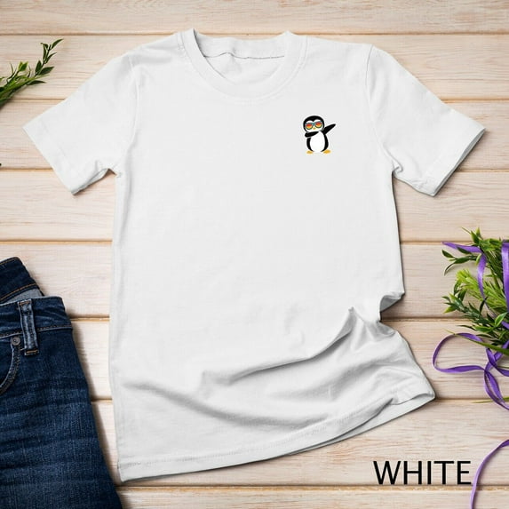 Sam Soft Dabbing Penguin Shirt, Cute Animal Birthday Party Pocket Gift Unisex T-Shirt