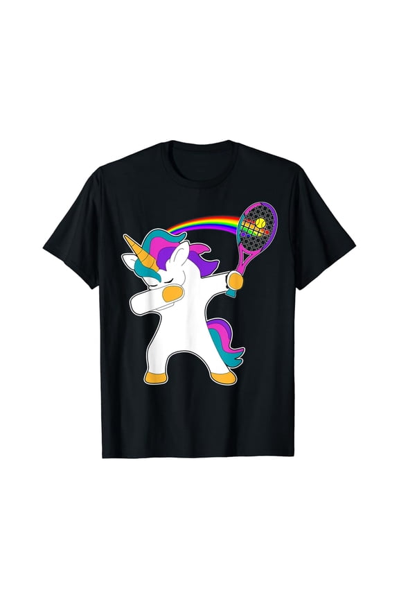 Dabbing Tennis Unicorn Dancing Dab! Gift For Tennis Girls T-Shirt Full Size S-5Xl