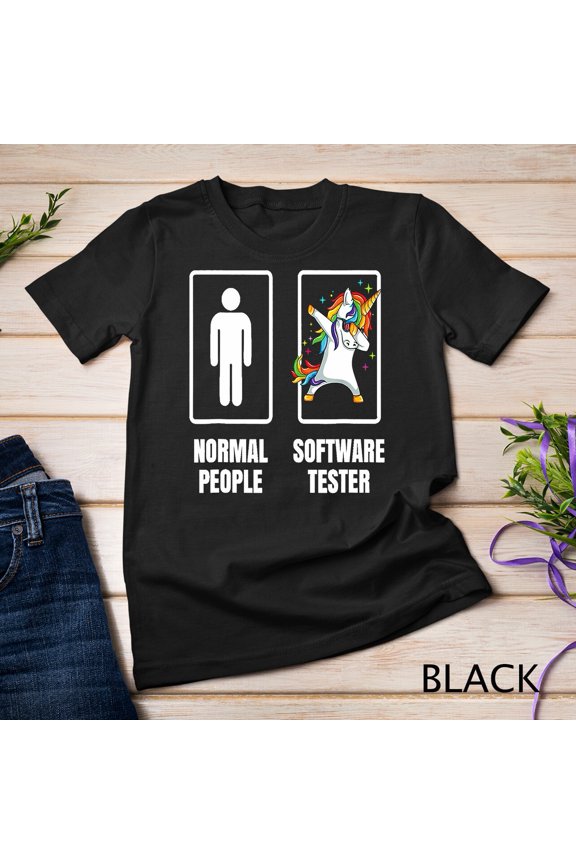 Dabbing Unicorn Software Tester Information Technology Geek Unisex T-Shirt