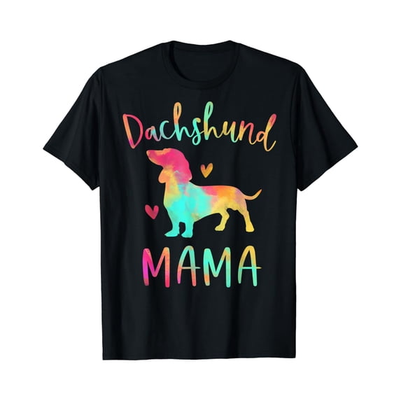 Sam Soft Dachshund Mama Colorful Doxie Gifts Dog Mom T-Shirt