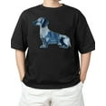 thumbnail image 1 of Sam Soft Dachshund Pattern Patchwork Art Dachshund In Denim Dog For S-4XL T-Shirt All Size S-5XL, 1 of 5
