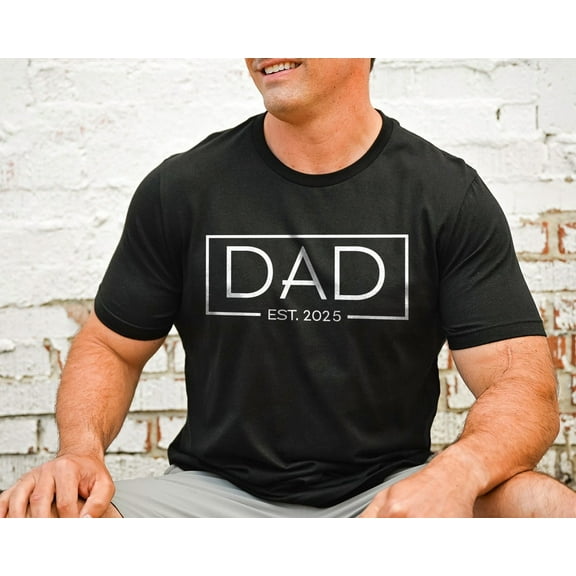Sam Soft Dad Shirt, Dad Est 2025 T-Shirt, New Dad Shirts, Pregnancy Announcement For Dad, Dad To Be Gift, Father's Day Shirt, Dad Gift From Wife