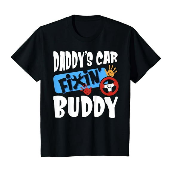Sam Soft Daddy'S Car Fixin Buddy Mechanic Dad And Son Gift For T-Shirt Full Size S-5Xl