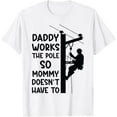 thumbnail image 1 of Sam Soft Daddy Works The Pole So Mommy Doesn'T Have To Lineman T-Shirt, Gift For Friend, Full Size S-5Xl, 1 of 4