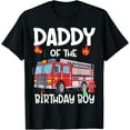 thumbnail image 1 of Sam Soft Daddy of the Birthday Boy Fire Truck Firefighter Dad Bday T-Shirt Full Size S-5XL, 1 of 5