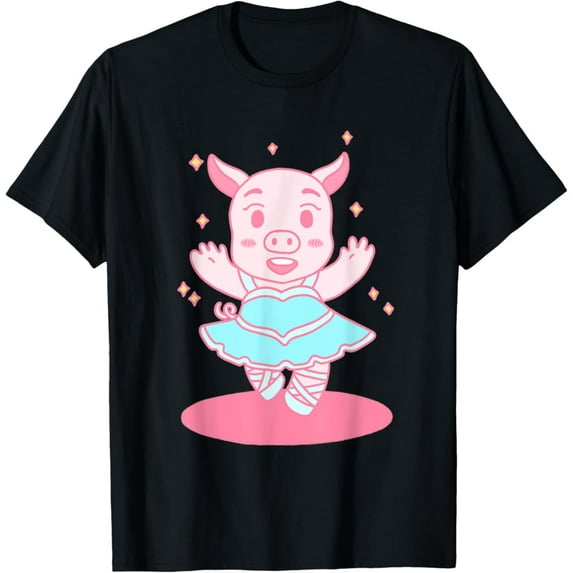 Sam Soft Dancing Pig Ballerina For Ballet Dancer T-Shirt Unisex Cotton Tee Full Size S-5Xl