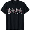 thumbnail image 1 of Sam Soft Dancing Skeletons Pink Ribbon Breast Cancer Support Tee T-Shirt, 1 of 5