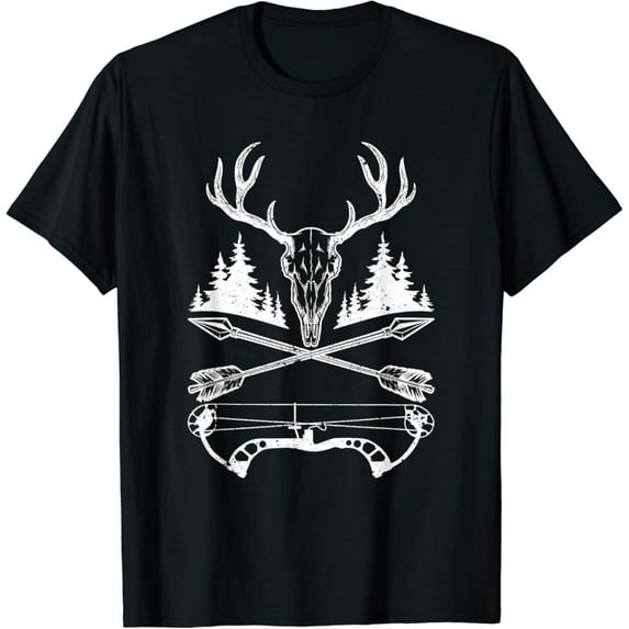 Sam Soft Deer Skull Compound Bow Elk Hunting Archery Hunter Archer T-Shirt, Gift For Friend, Full Size S-5Xl