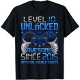 thumbnail image 1 of Sam Soft Double Digits Level 10 Unlocked 10th Birthday Boy T-Shirt All Size S-5XL, 1 of 5