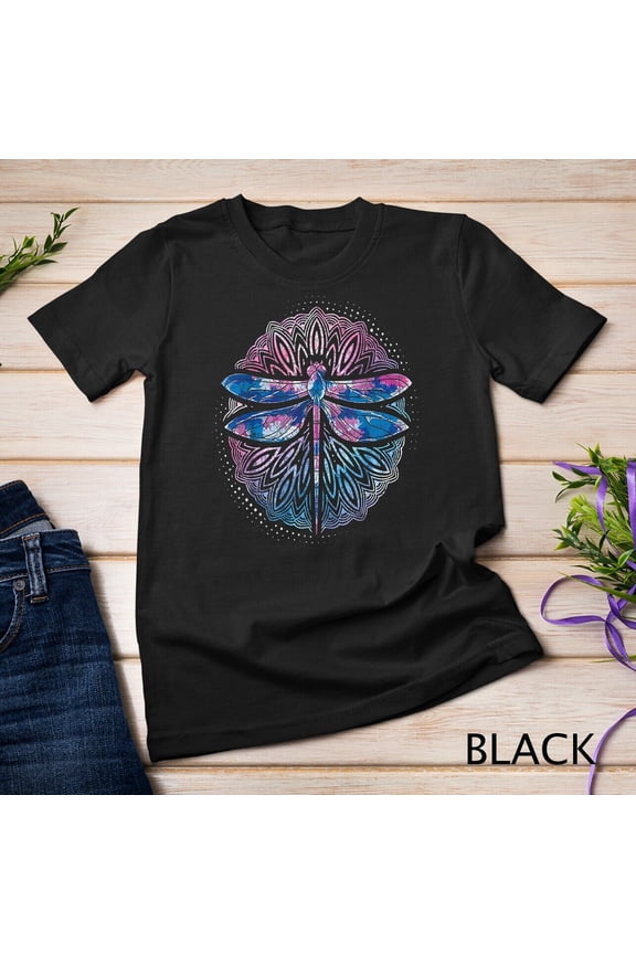 Dragonfly Yoga Meditation Prana Sacred Geometry Mandala T-Shirt Unisex T-Shirt