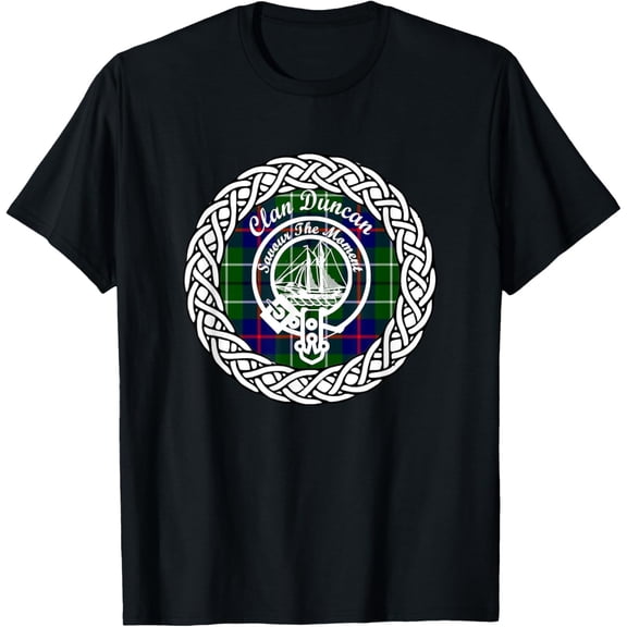 Sam Soft Duncan Scottish Clan Crest and Tartan T-Shirt All Size S-5XL
