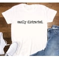 thumbnail image 1 of Sam Soft Easily Disstracted, Unisex White Short Sleeve T-Shirt Unisex Cotton Tee, Full Size S-5XL, 1 of 4