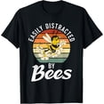 thumbnail image 1 of Sam Soft Easily Distracted By Bees Lover Beekeeping T-Shirt, Gift For Friend, Full Size S-5Xl, 1 of 5