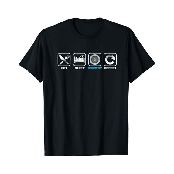 Sam Soft Eat Sleep Archery Repeat Bow And Arrow Cool Archer T-Shirt T-Shirt, Gift For Friend, Full Size S-5Xl