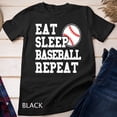 thumbnail image 1 of Sam Soft Eat Sleep Baseball Repeat Baseball Player T-Shirt Unisex T-Shirt, 1 of 5