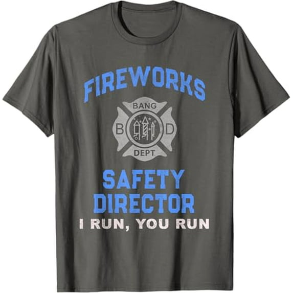 Sam Soft FIREWORKS SAFETY DIRECTOR Run Firefighter America Red T-Shirt Full Size S-5XL