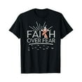 thumbnail image 1 of Sam Soft Faith over Fear Peach Ribbon Endometrial Cancer T-Shirt, 1 of 5