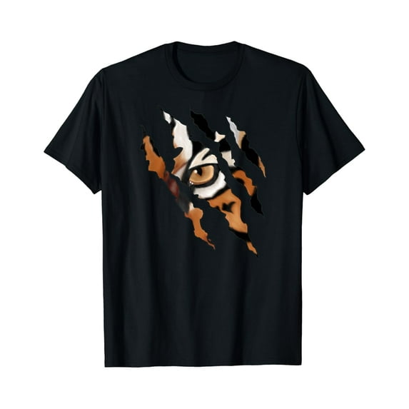 Sam Soft Fearless Tiger Cat Eye Claw Silhouette T-Shirt