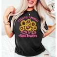 thumbnail image 1 of Sam Soft Find Me Among the Sunflowers Boho Floral Summer Shirt, Motivational T-Shirt, Sunflower Quote, Positive Vibes Crewneck, Inspirational Tee, 1 of 2