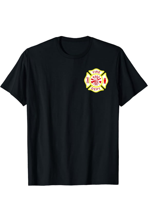 Fire Department Logo Uniform Fireman Symbol Firefighter Gear T-Shirt Full Size S-5XL