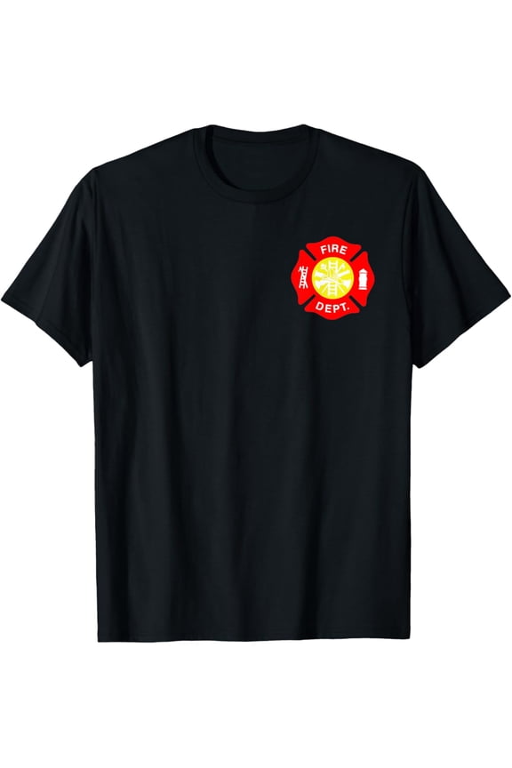 Fire Department Logo Uniform Fireman Symbol Firefighter Gear T-Shirt Full Size S-5XL
