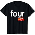 thumbnail image 1 of Sam Soft Fire Truck 4th Birthday Boy 4 Year Old Firefighter T-Shirt Full Size S-5XL, 1 of 5