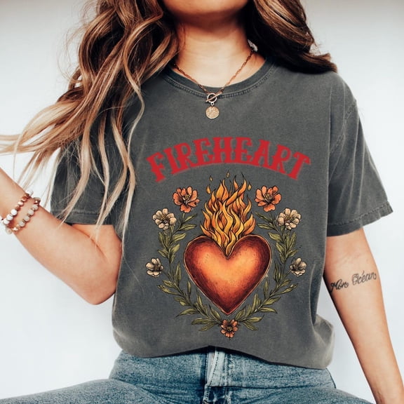 Sam Soft Fireheart Shirt: Vintage Sjm Quotes Tee All Size S-5XL