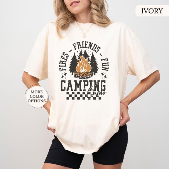 Sam Soft Fires Friends Fun Camping Crew Shirt, Friends Camping shirt, Happy Camper Shirt, Gift For Camping, Camp Tee,Camp Squad