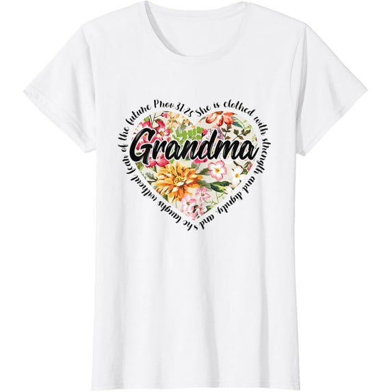 Sam Soft Floral Grandma Mothers Day Christian Bible Verse T-Shirt