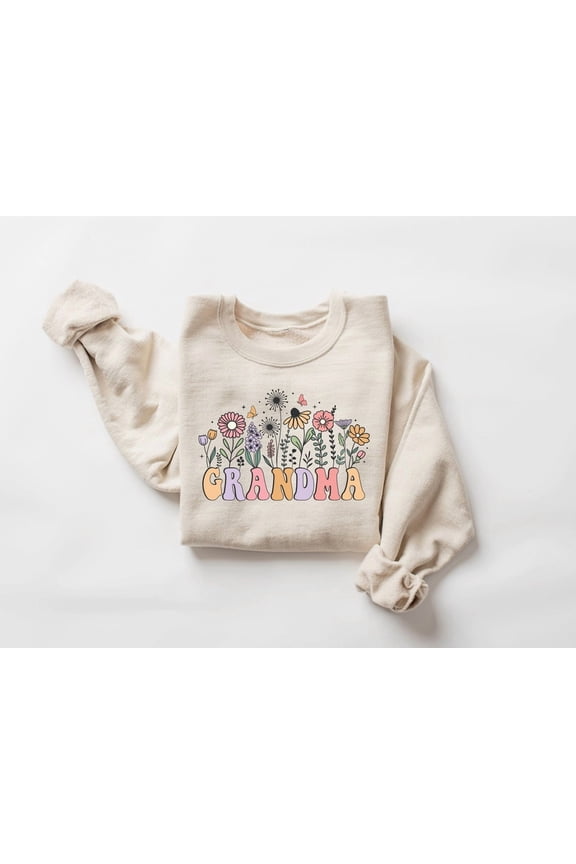 Floral Grandma Sweatshirt, Grandma Gift, Mother'S Day Sweatshirt, Mother'S Day Gift, Granny Gift, Granny Gift, Nana Shirt
