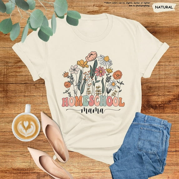 Sam Soft Floral Homeschool Mama Shirt, Homeschool Mom Tee, Homeschool Tshirt, Homeschooling Shirt, Christian Mama Shirt, Homeschool Mom Gift,Mama Tee