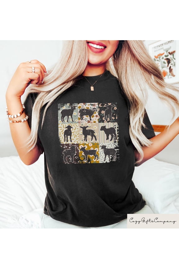 Floral Sheep Sweatshirt, Cozy Sheep Sweater, Farm Girls Sheep Shirt, Aesthetic Womens Clothing, Boho Cowgirl Tshirt, Sheep Lover Gifts