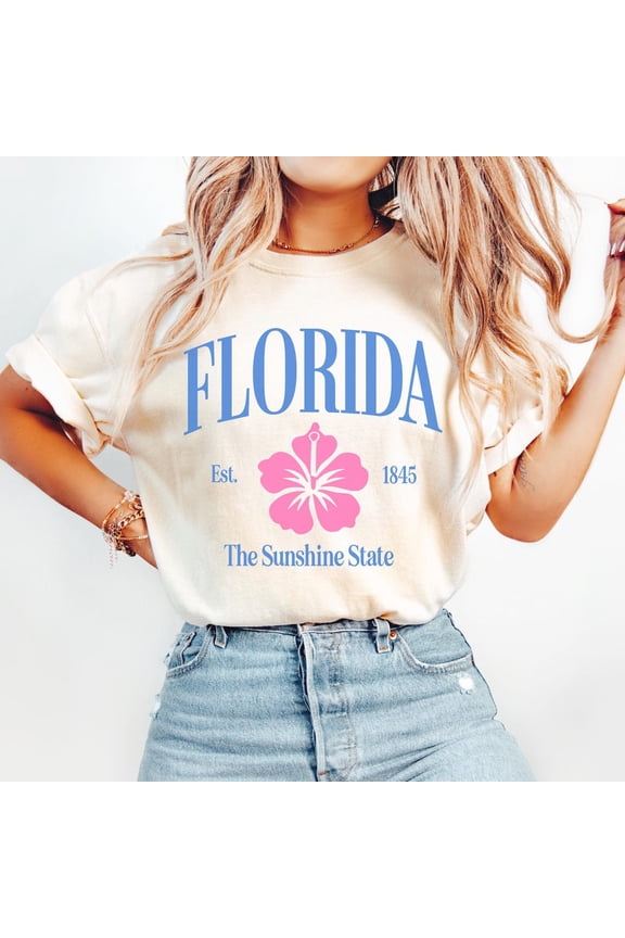 Florida Shirt: Summer Vacation Tee, Sunshine State All Size S-5XL