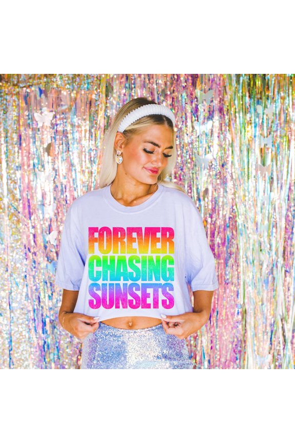 Forever Chasing Sunsets Summer Tshirt Summer Shirt Beach Shirt Vintage Tshirt Oversized Tshirt Trendy Aesthetic Shirt All Size S-5XL