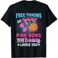 thumbnail image 1 of Sam Soft Free Throws Or Pink Bows Your Daddy Loves You Gender Reveal T-Shirt Full Size S-5Xl, 1 of 5