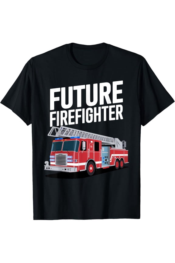 Future Firefighter Art For Boys Fire Department Fireman T-Shirt Full Size S-5XL