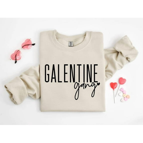 Sam Soft Galentine Gang Social Club Sweatshirt, Galentine Day Sweater, Love Day Gift For Women, Girls Love Sweater, Trendy Love Gift