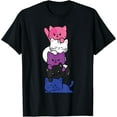 thumbnail image 1 of Sam Soft Genderfluid Kawaii Cat Gender Fluid Flag kittens T-Shirt, 1 of 5