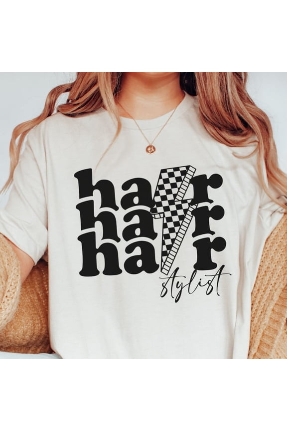 Gifts for Hair Stylist, Retro Hair Stylist Shirt, Gift for Hair Dresser, Cute Cosmetology Gift, Checker Hair Dresser Shirt, Cosmetology Tee