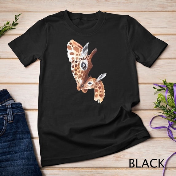 Sam Soft Giraffe Love Shirt, Mother And Baby Giraffe Unisex T-Shirt